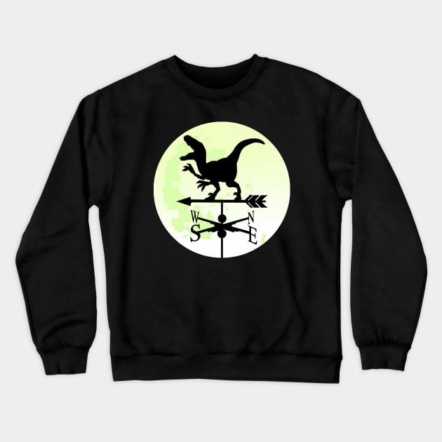 Dinosaur Moon Weathervane Crewneck Sweatshirt by Nuletto